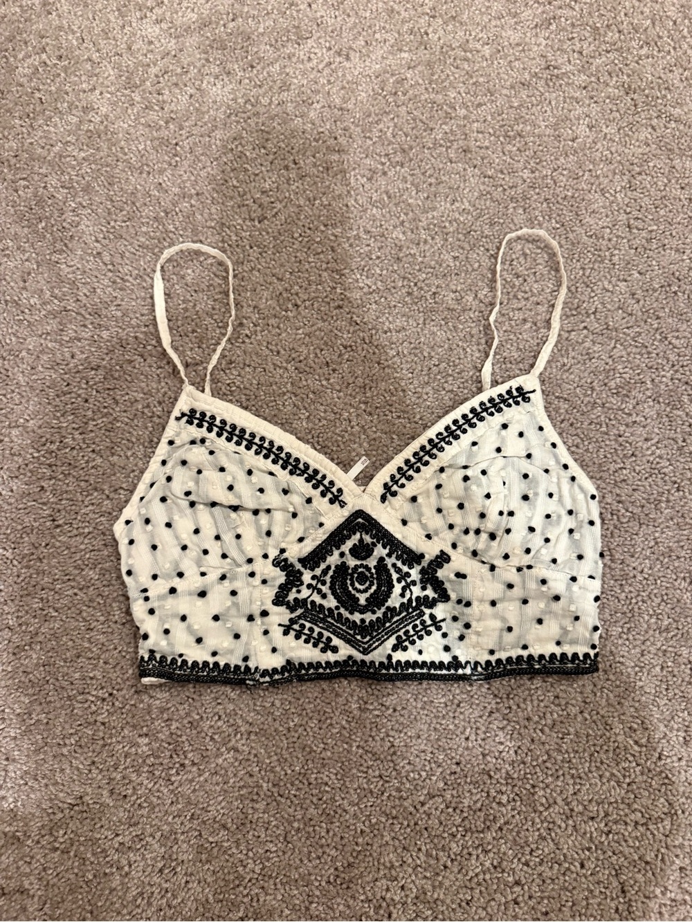 Free People Embroidered Beaded Bralette